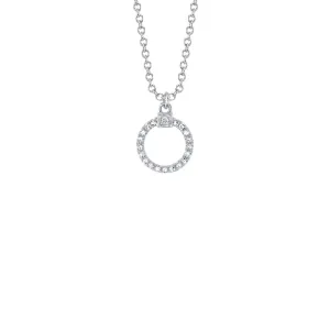 Shy Creation Diamond Open Circle Necklace